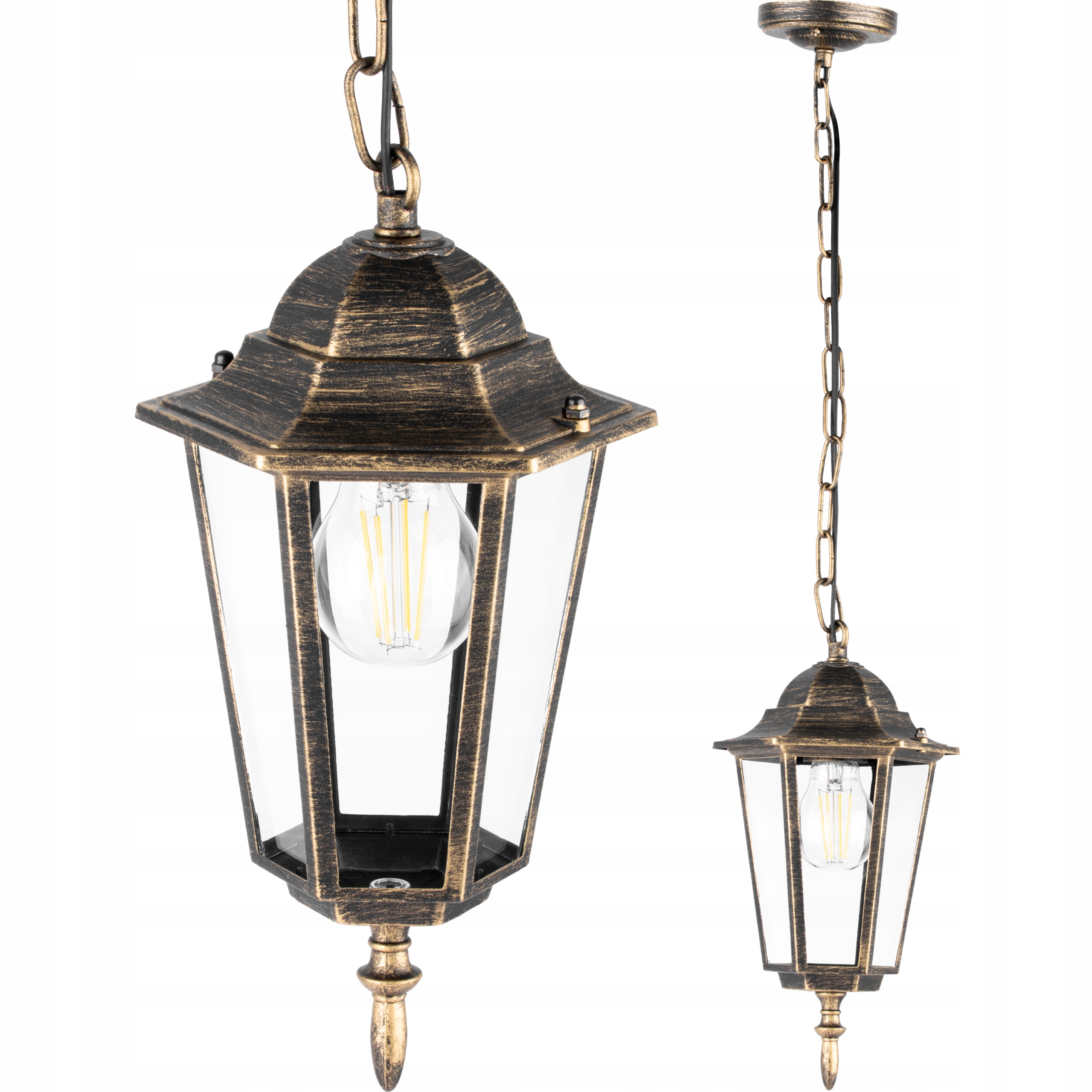 

Lampa Ogrodowa Wisząca Zewnętrzna Latarnia E27