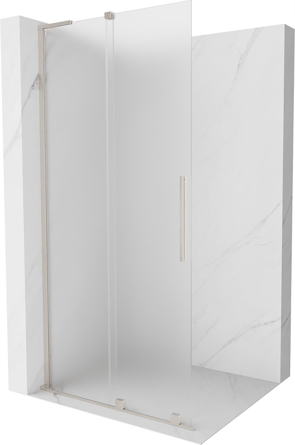 Mexen Velar L Ścianka Prysznicowa Walk-in 90X200 Szron Nikiel Szczotkowany
