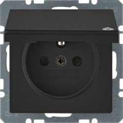 

Gniazdo z klapką z/u Berker Q.1 Q.3 antracyt Hager