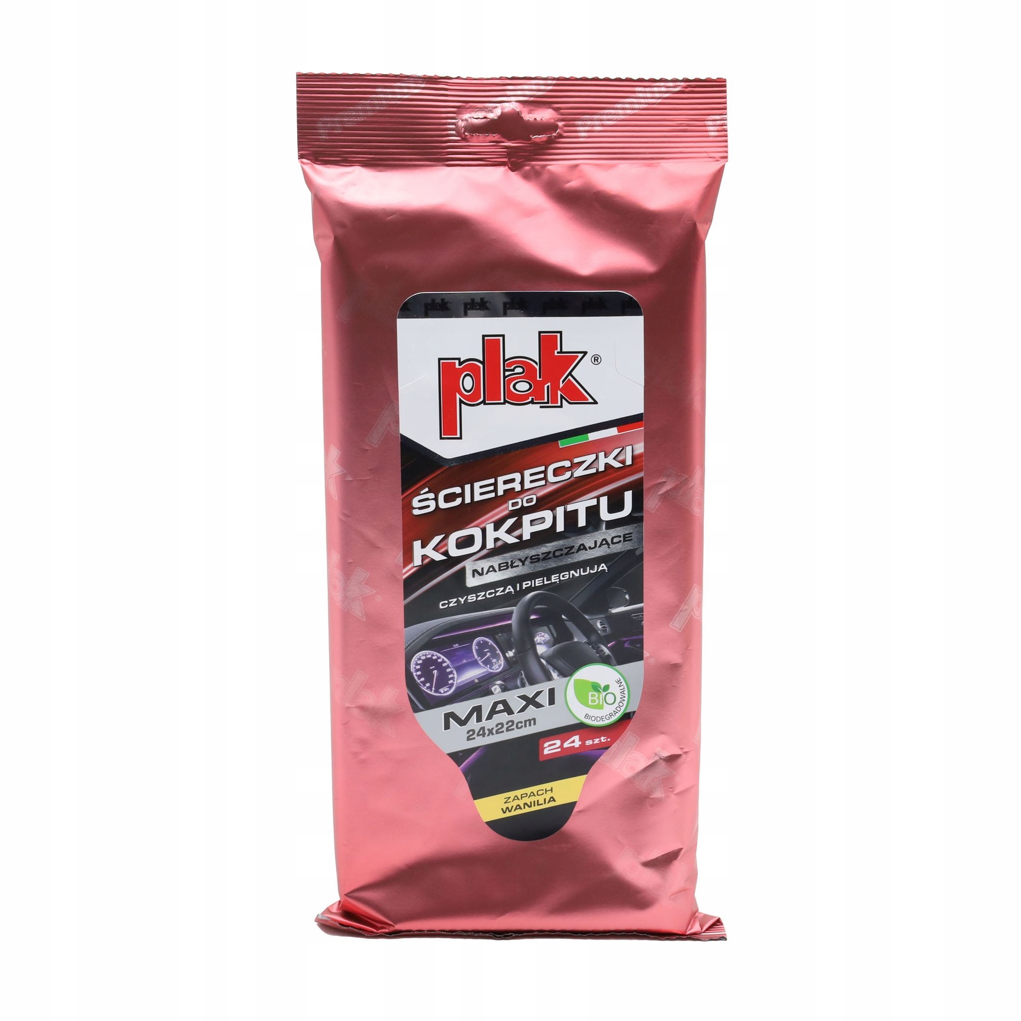 Plak Maxi 24 Ściereczki do Kokpitu Połysk Wanilia