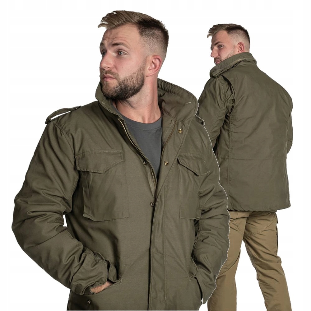 Kurtka Męska Całoroczna Parka Wojskowa Brandit M65 Classic Olive M
