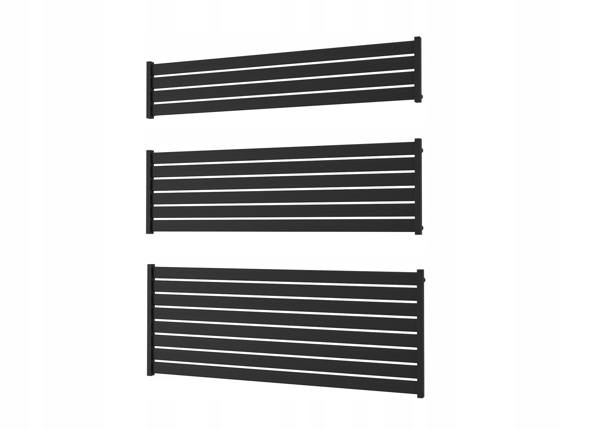 Dekorativní horizontální radiátor Eger 180x35 Černá Struktura