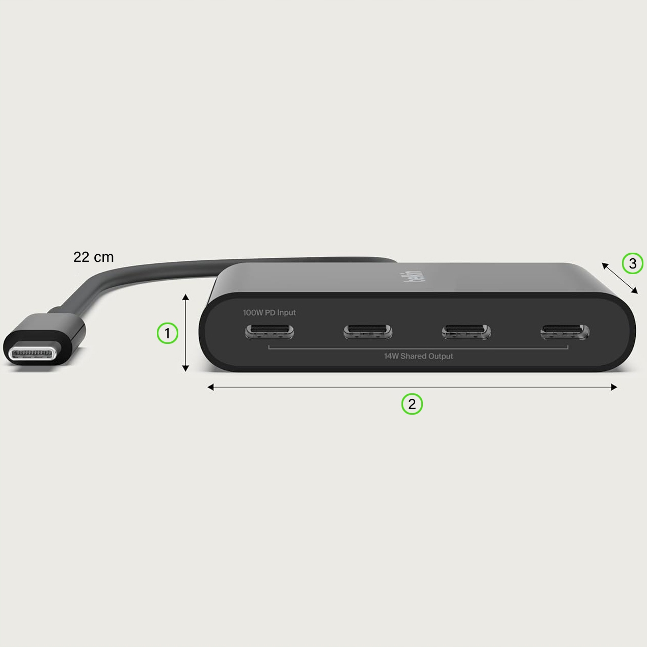 Belkin Hub kompaktowy USB-C do laptopa, AVC018 do 4x USB-C 3.2 Gen2, 10Gb/s Kod producenta AVC018btBK