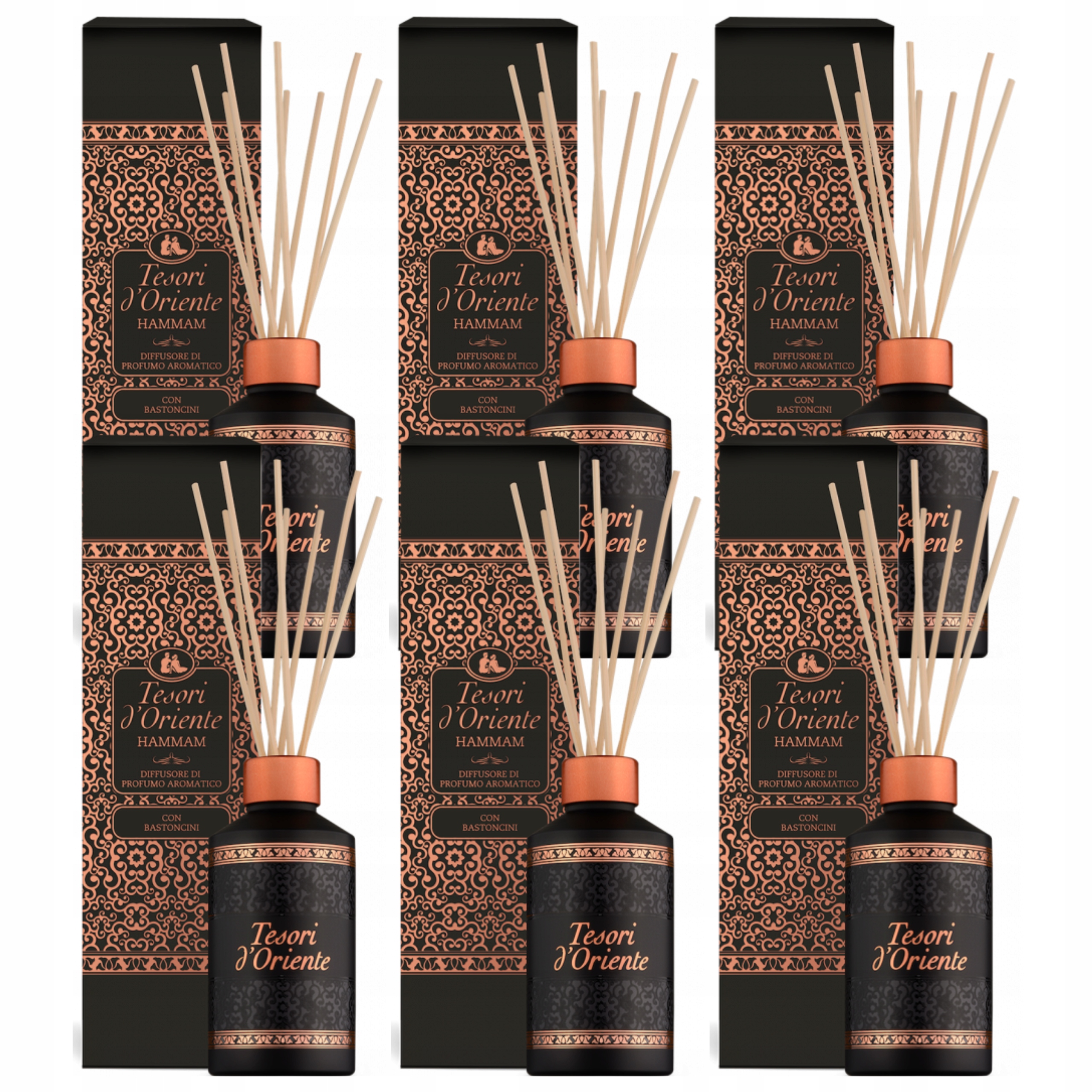 Levně Vonné Tyčinky Tesori Doriente Hammam 200 Ml Set 6 x pro kancelářský dům