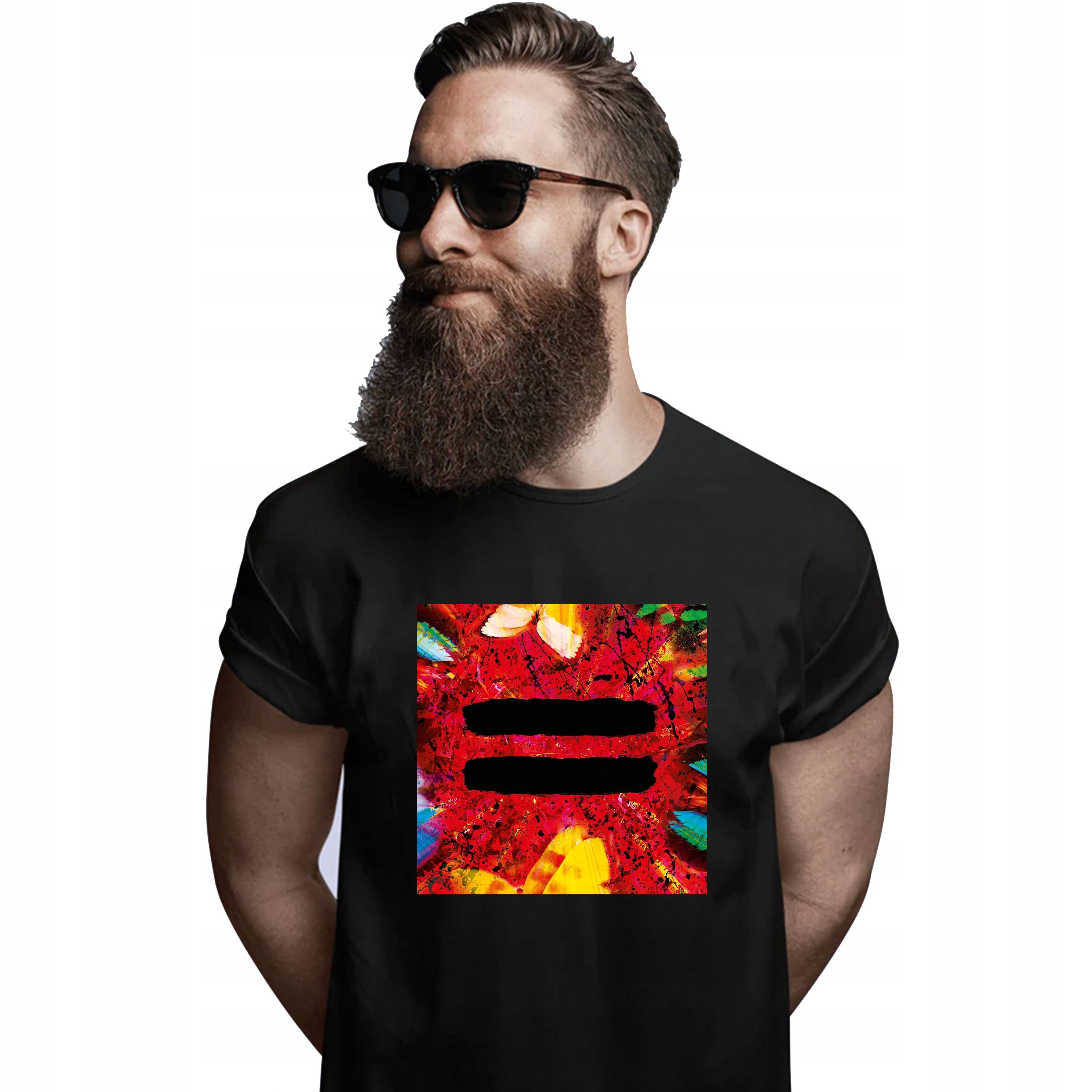 KOSZULKA MĘSKA CZARNA ED SHEERAN RED MOTYW XXL Y3 Marka JHK
