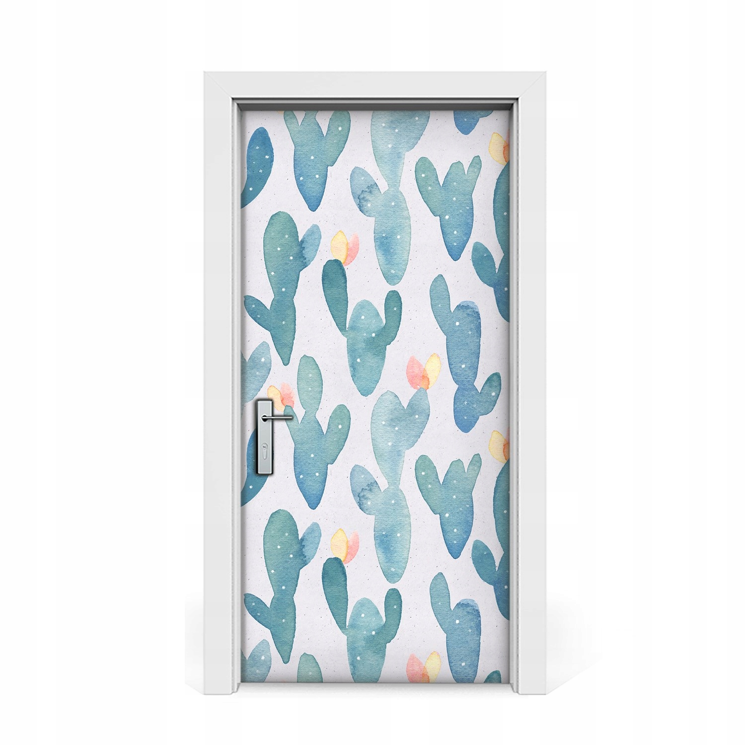 

Naklejka na drzwi okleina Malowane kaktusy 95x205