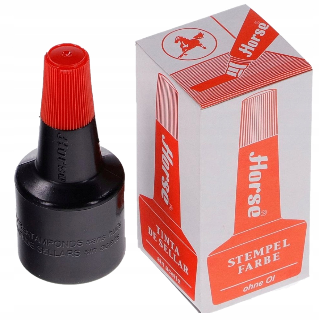 

Tusz do pieczątek stempli czerwony Horse 28 ml