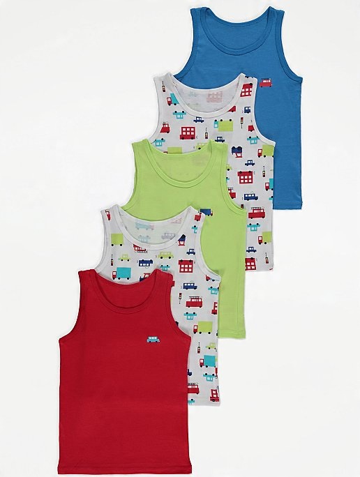 

george_104-110_5 pack bawełniane podkoszulki_nowe