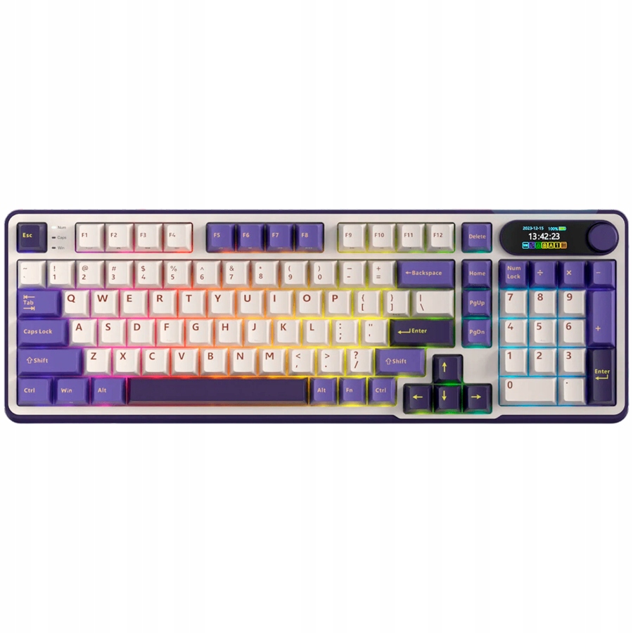 Royal Kludge RK-S98 Blackberry Mousse Gaming Keyboard Brown přepínač