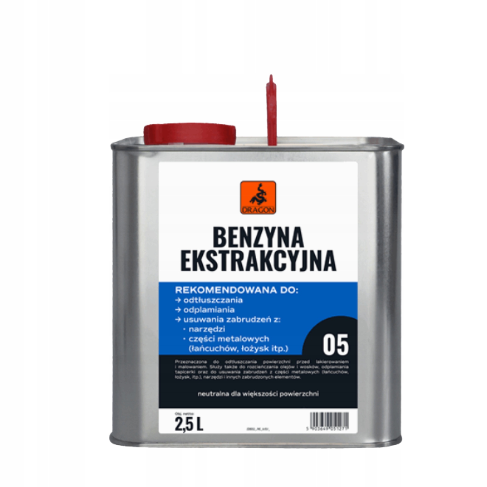 Dragon Benzyna Ekstrakcyjna 2,5L Rozpuszczalnik Rozcieńczalnik Odtłuszczacz