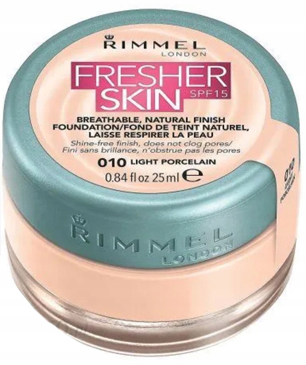 Rimmel Fresher Skin 100 Light Porcelain Podkladová Báze na obličej 25 ml