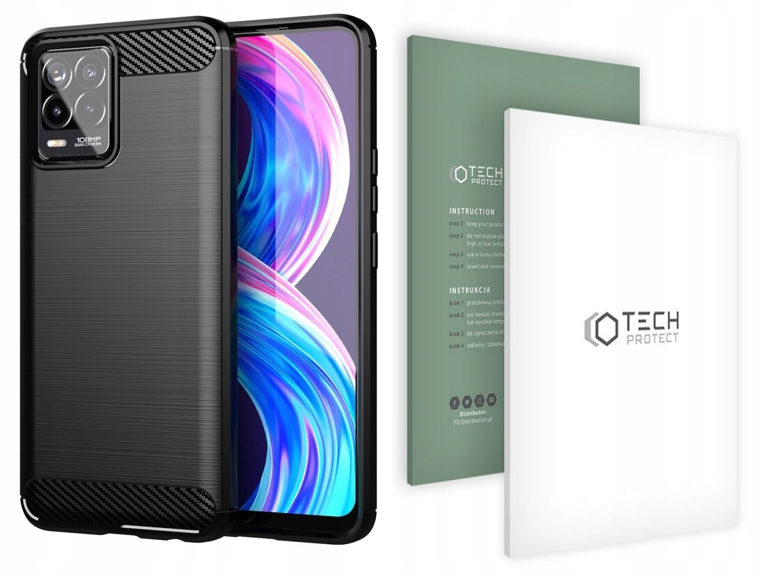 

Tpu - Etui Case Obudowa Carbon Do - Realme 8/8 Pro