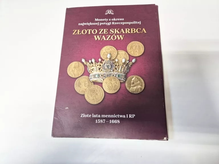 KOLEKCJA 7 REPLIK MONET ZŁOTO ZE SKARBCA WAZÓW