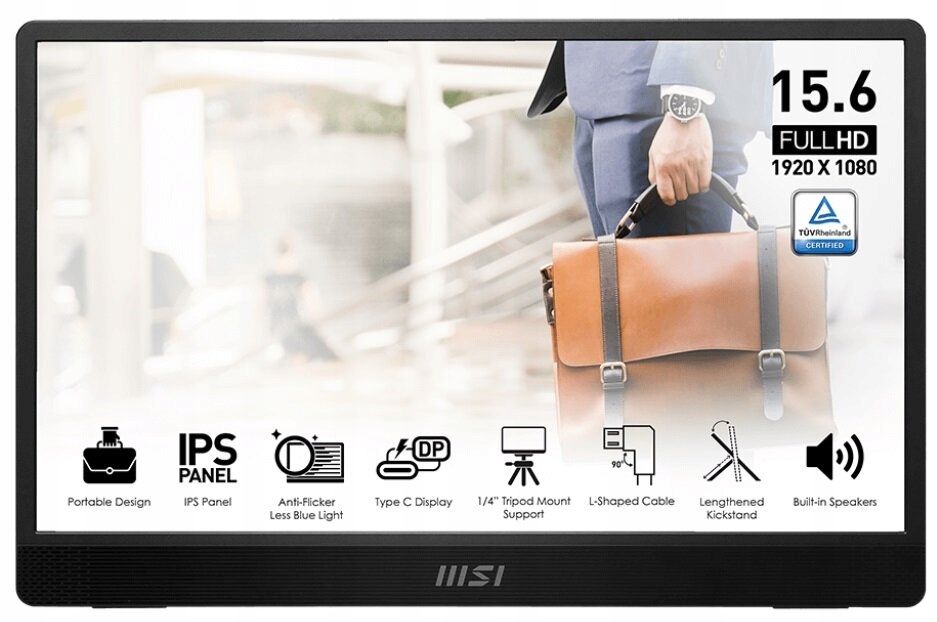 Led Monitor Msi Pre MP161 E2 15,6" 1920 x 1080 px Ips Pls