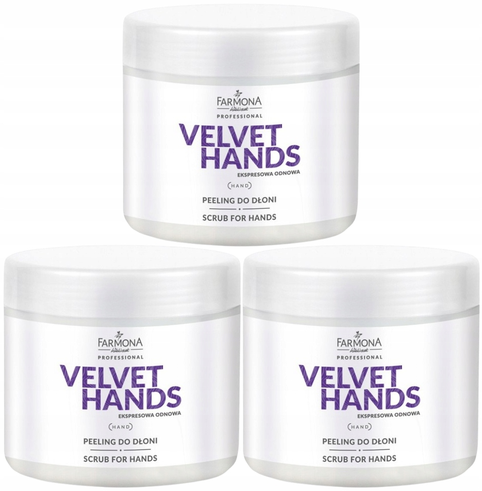 Sada 3 x Farmona Velvet Hands Peeling na ruce Odstranění odumřelých buněk