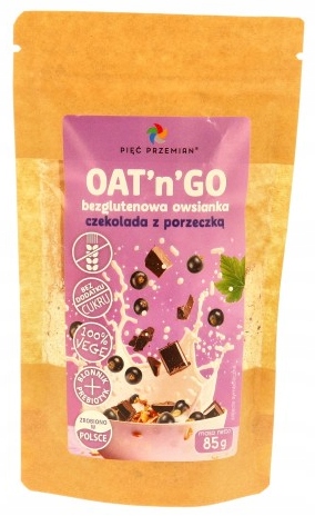 Levně 5 x Ovesná Kaše čokoláda s instantním rybízem Pięć Przemian 85 g