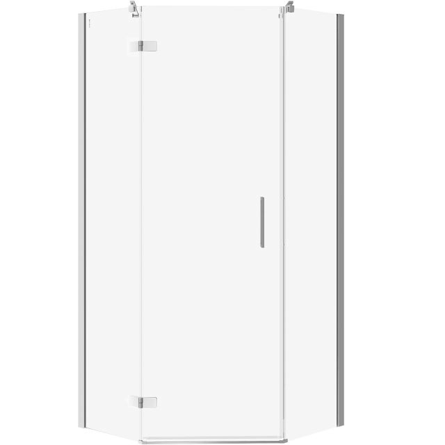 Kabina prysznicowa pięciokątna Cersanit Jota lewa chrom 90x90x195
