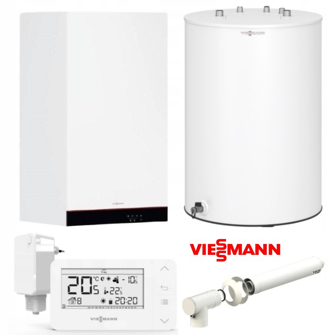 Viessmann kocioł Vitodens 50-W B0HA 19 kW zasobnik 120l sterownik komin