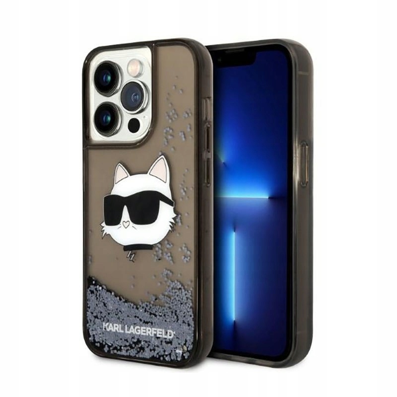 Karl Lagerfeld Liquid Glitter Nft Choupette Head Etui iPhone 14 Pro (czar