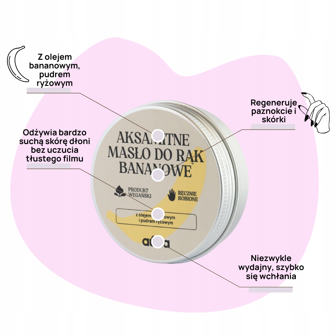 aksamitne masło do rąk bananowe Rodzaj masło