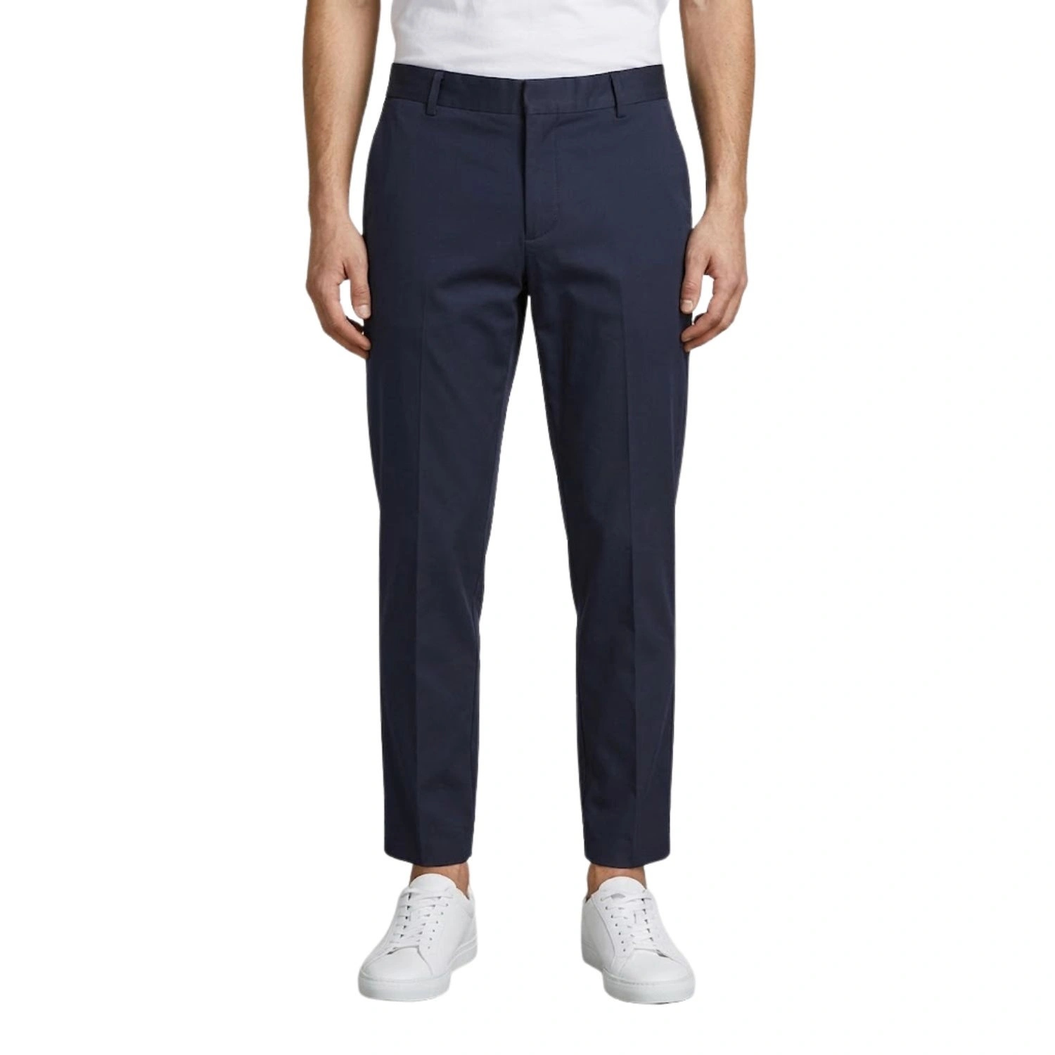 Pánské oblekové kalhoty Calvin Klein elegantní bavlněné, tmavě modré, velikost 54