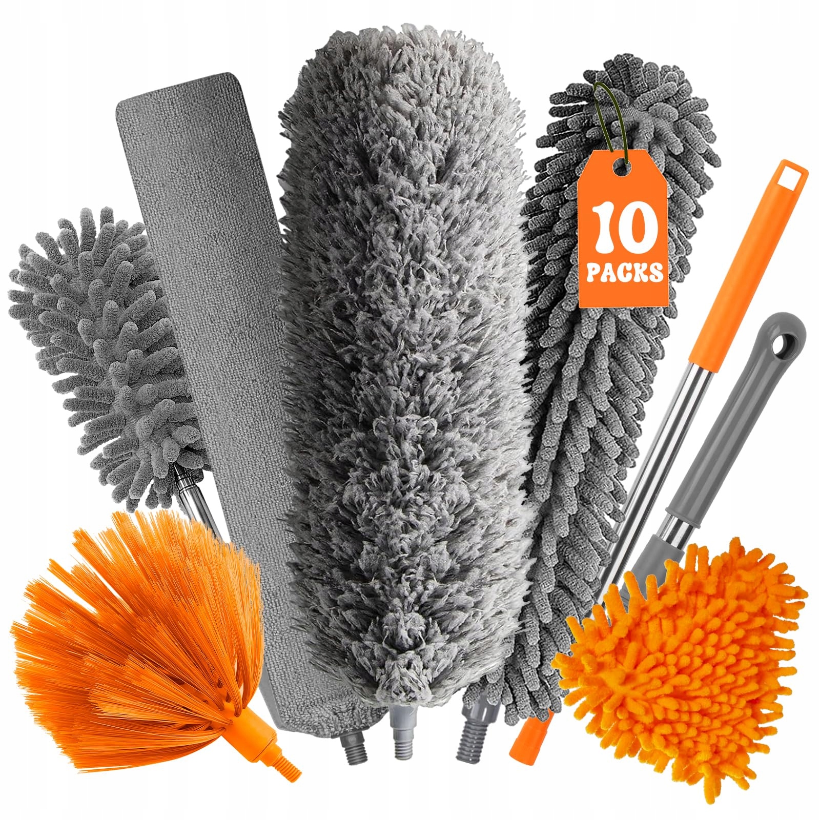 Levně Gibohom Sada 10 teleskopických metliček z mikrovlákna 255 cm