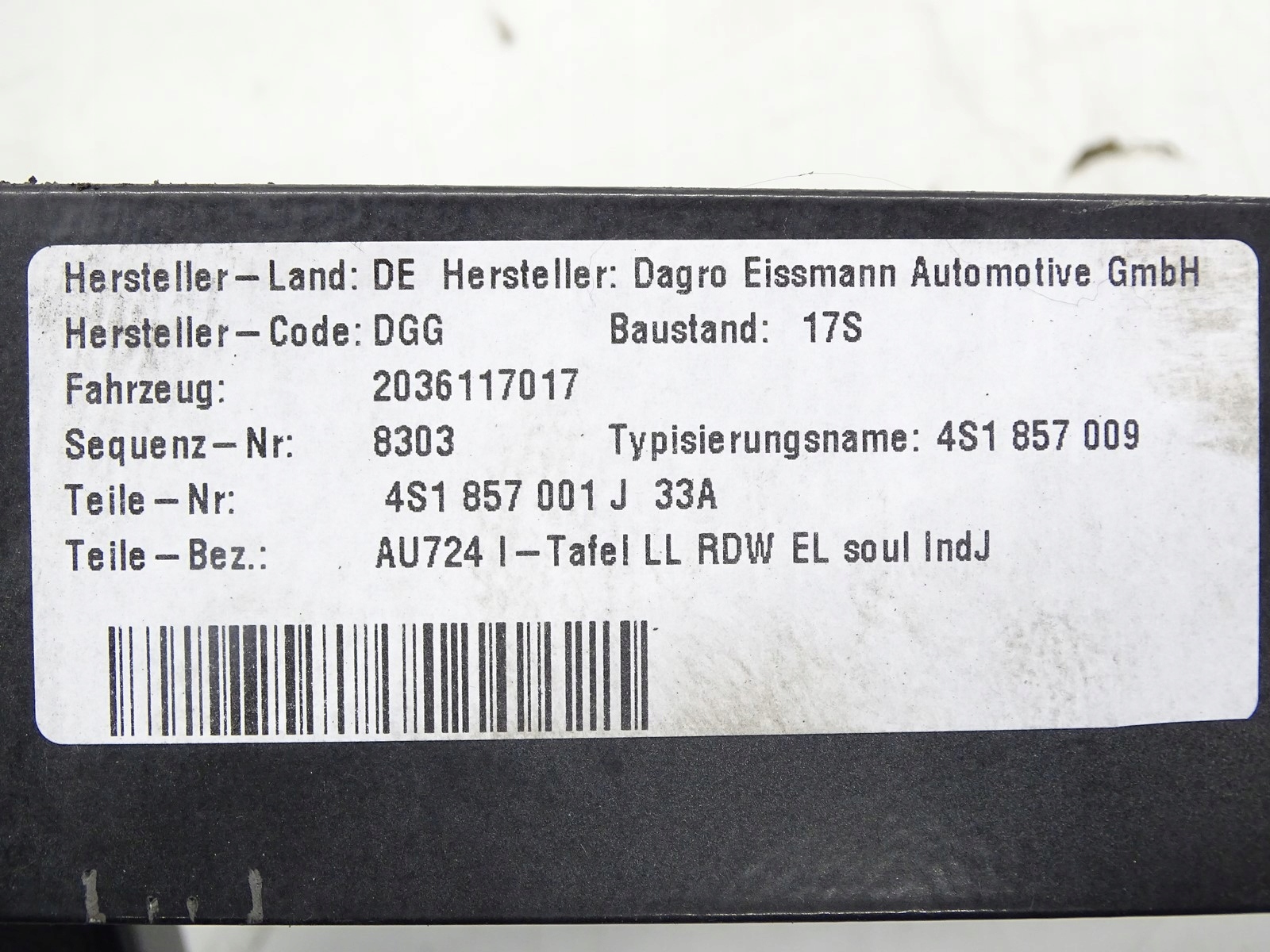 Querträger Armaturenbrett EUROPA AUDI R8 PLUS 4S