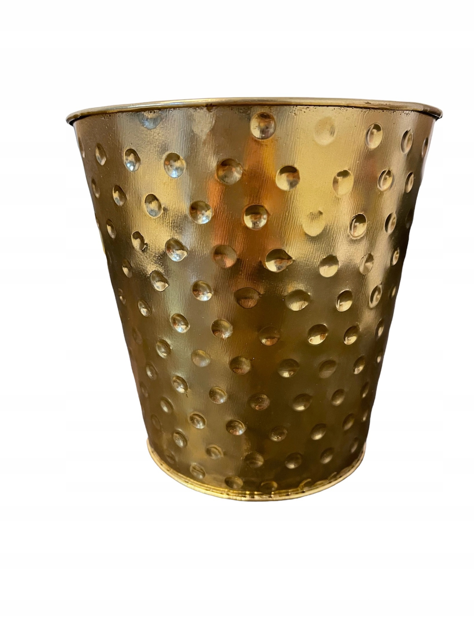 

Doniczka na kwiaty złota osłonka metalowa 14 cm