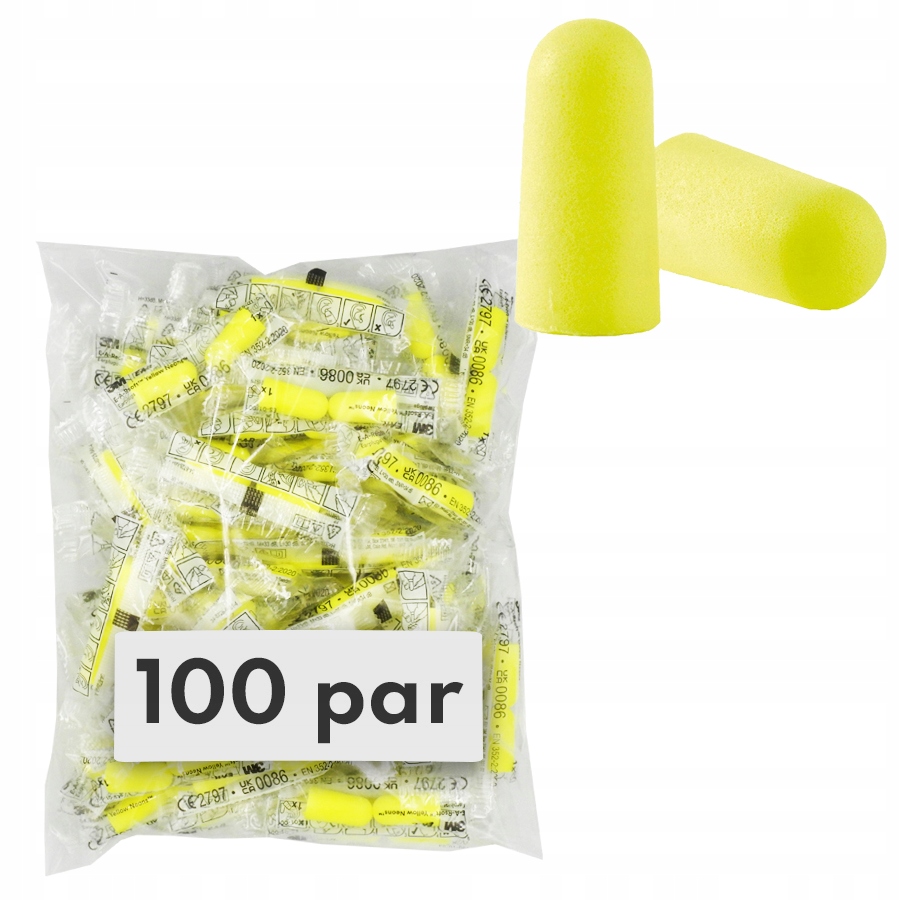 ZATYCZKI STOPERY DO USZU EAR SOFT 3M 100 par