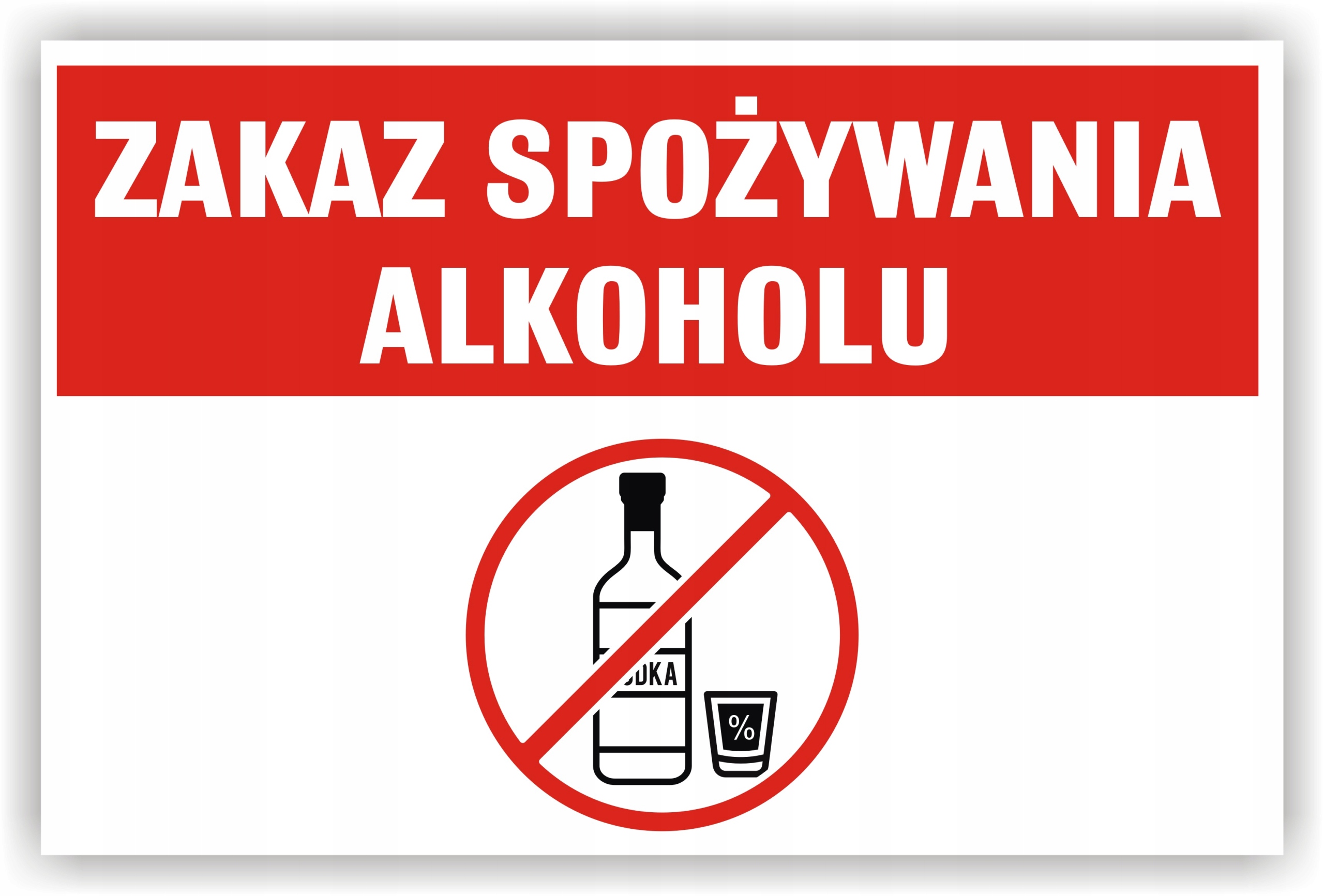 

Tabliczka Zakaz Spożywania Alkoholu 32x22 cm
