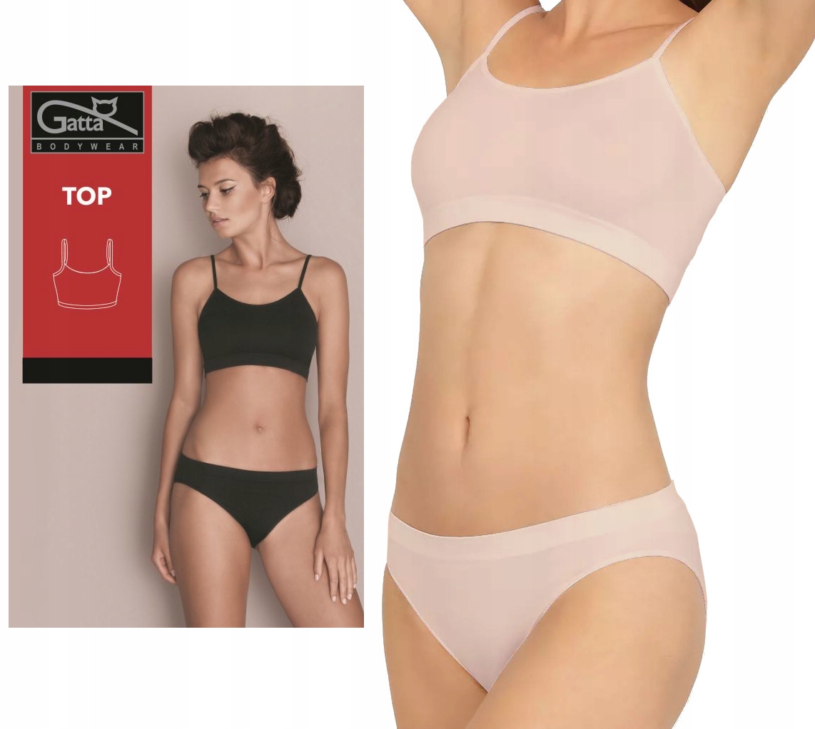 

Bezszwowy biustonosz Top Gatta sport | Beż | XL