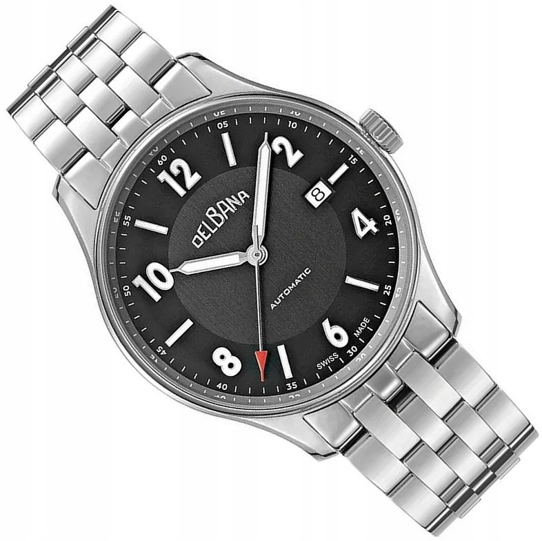 Švýcarské Pánské Hodinky Delbana Rotonda Retro Automat Sellita Gravírování 40 mm