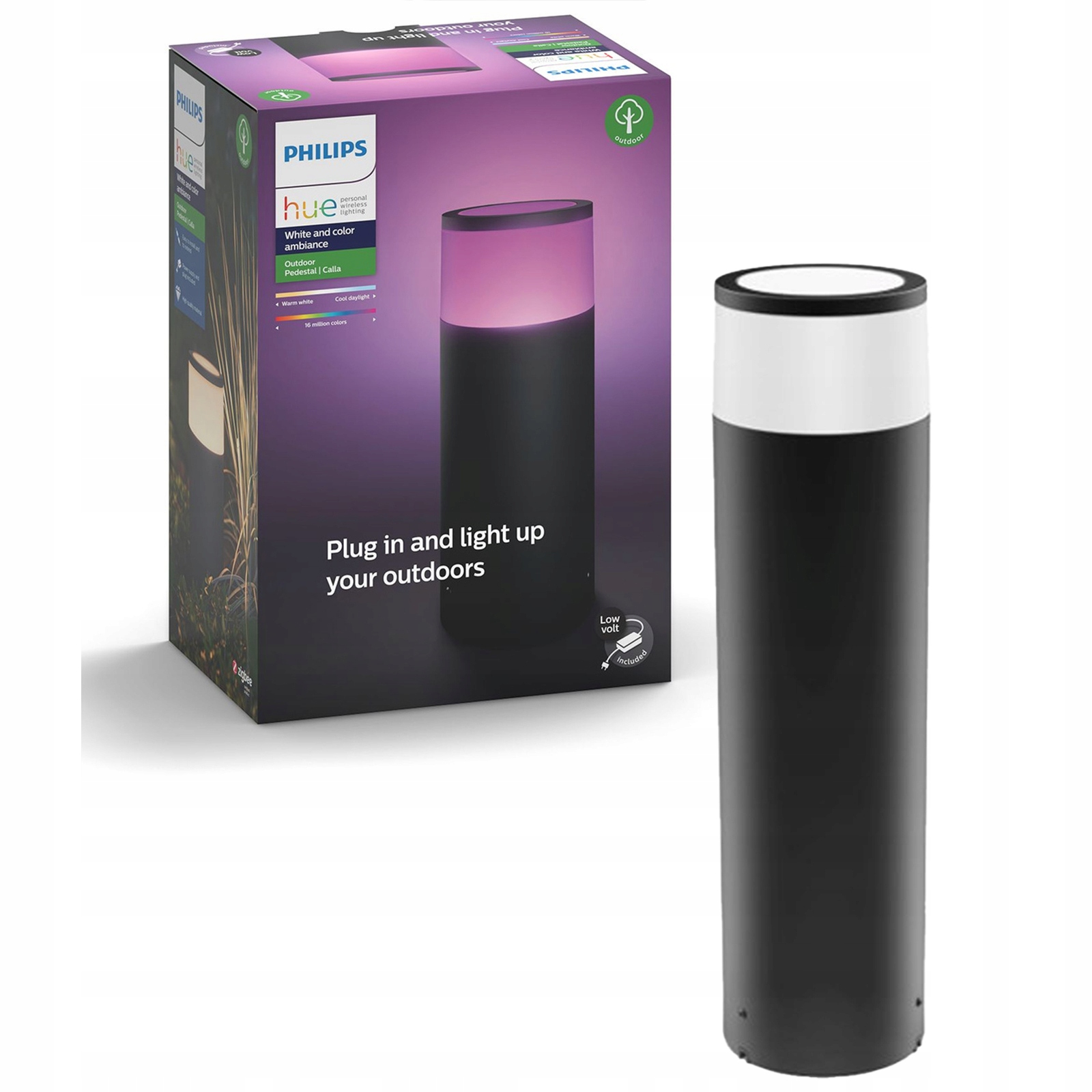 Záhradný stĺpik Led lampa vonkajšia Calla Large Extension Philips Hue