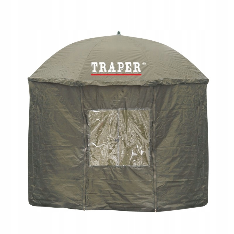 Parasol Wędkarski Traper Zabudowany Namiot 250cm Osłona Ścianki Ochronne