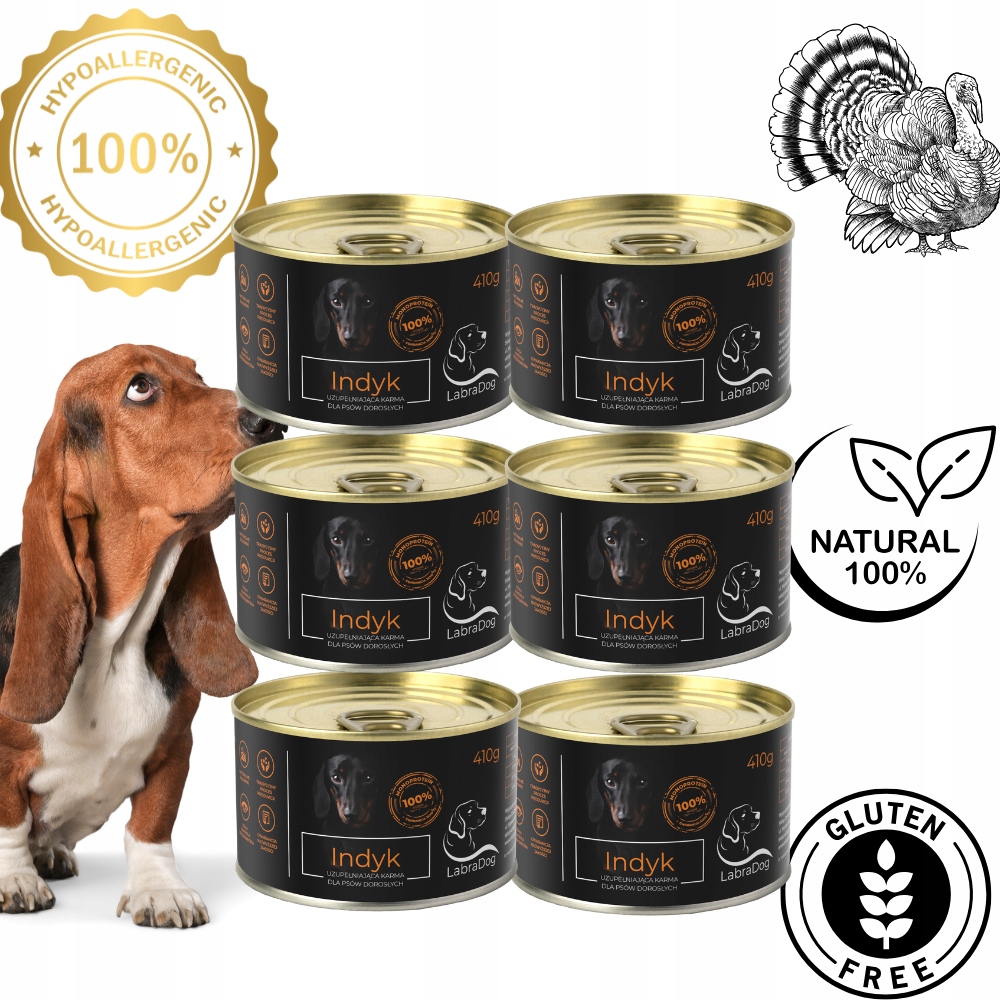 Levně LabraDog Superfood krmivo pro psy Monoproteinové 100% Krůta 6x410 g