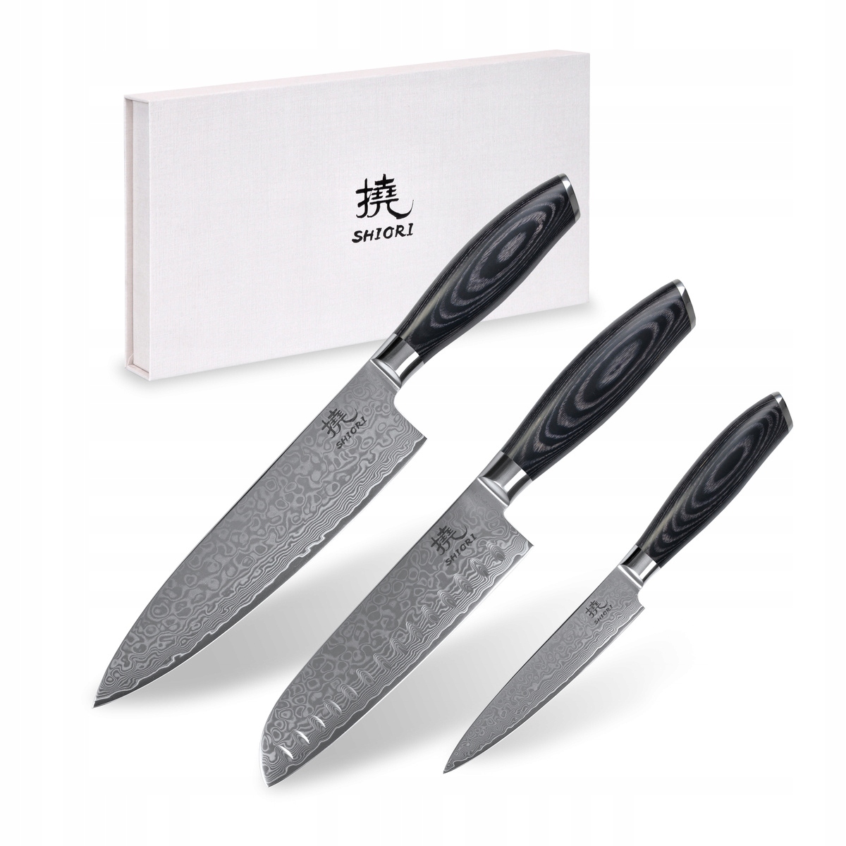 Shiori 3-Set Kuro Muro Santoku Sifu – sada tří nožů