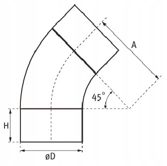 Kolano 160 45st ocynk wentylacja rura system spiro Rodzaj inny rodzaj