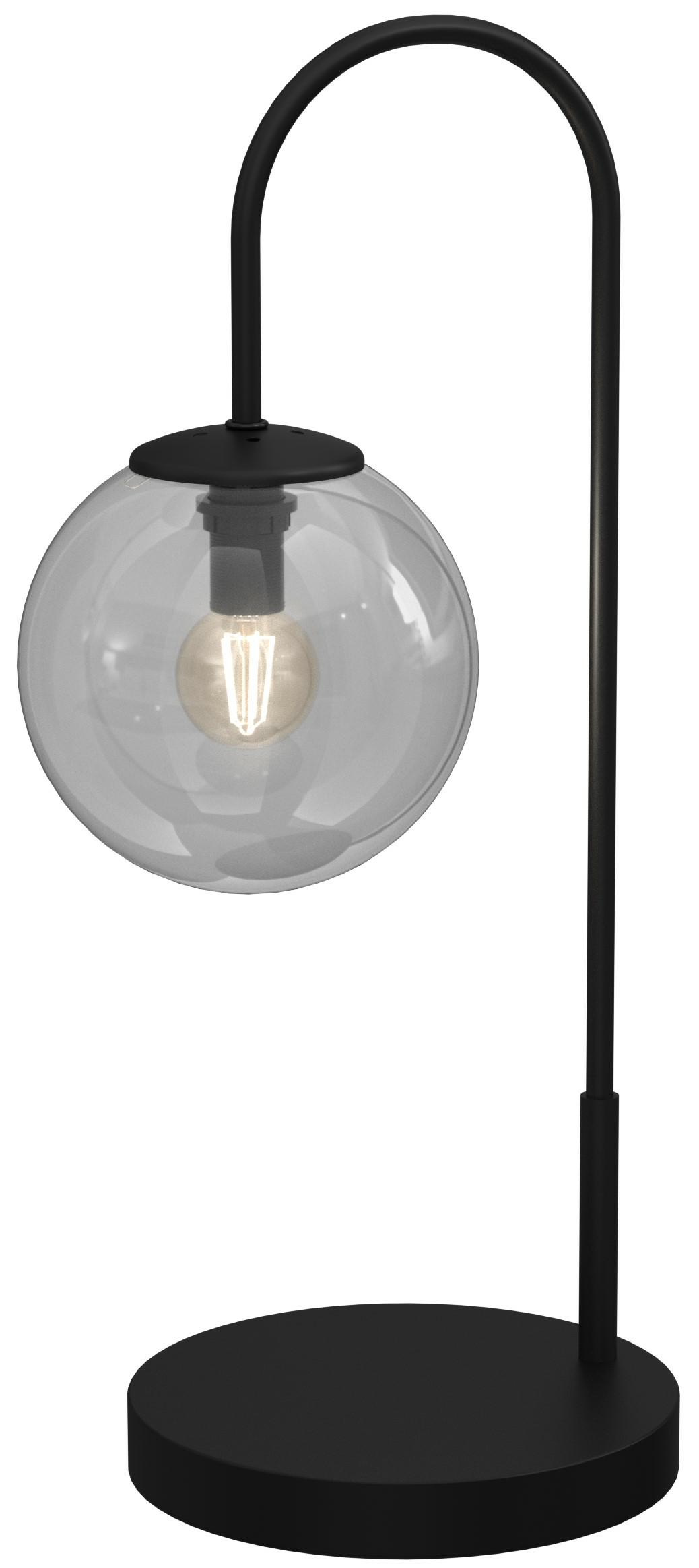 Stolová lampa Cambridge Čierna Sklenená klasická do spálne