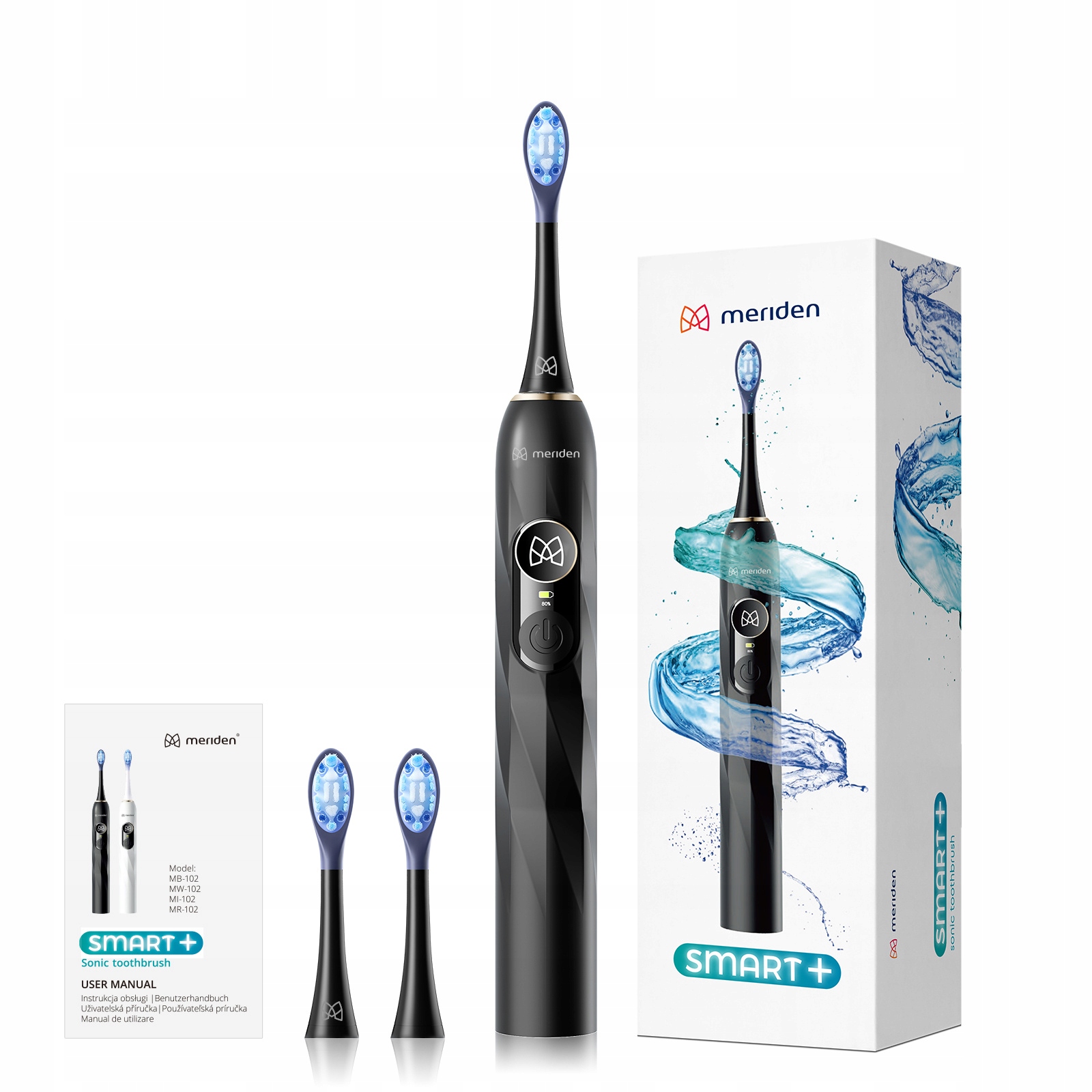 Meriden Smart+ Black szczoteczka soniczna czarna 1 szt.