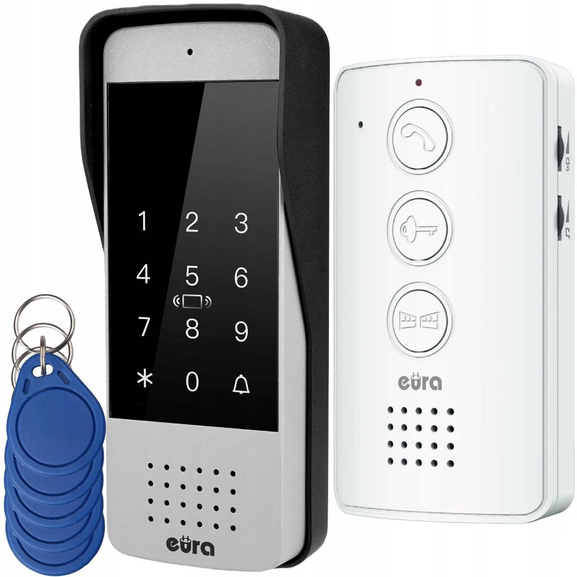 Domofón Eura ADP-34A3 biely s klávesnicou