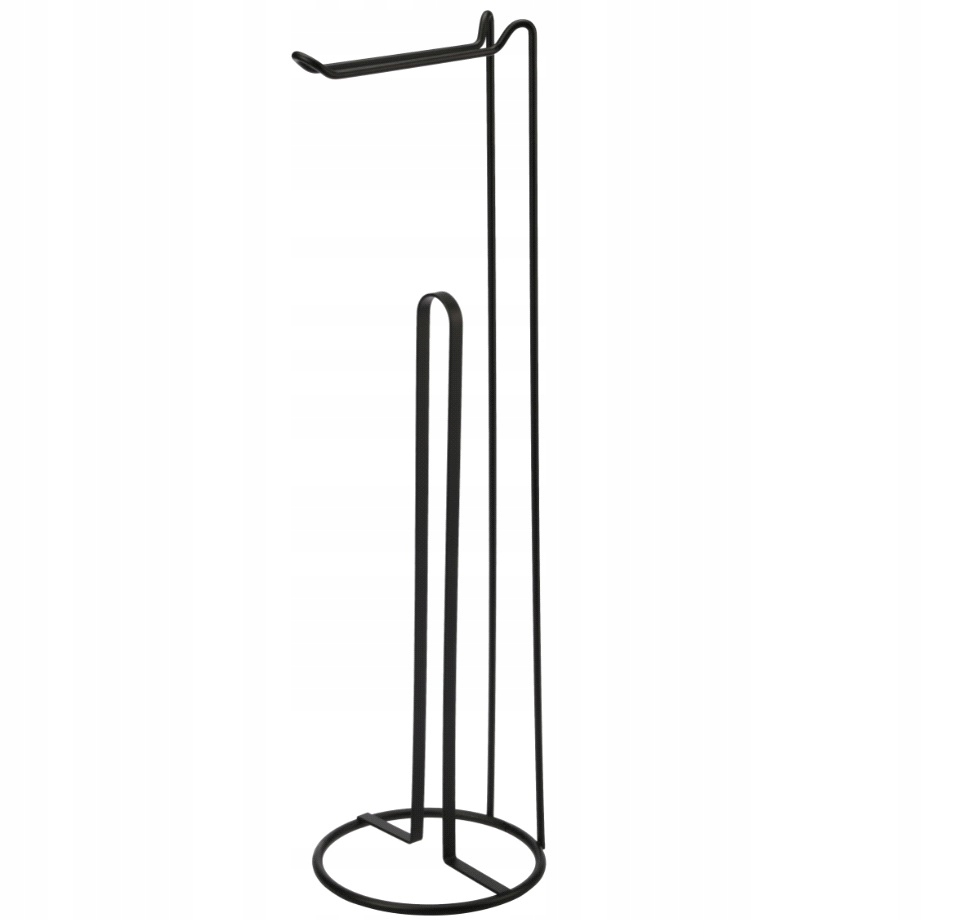 STOJAK UCHWYT NA RĘCZNIK PAPIEROWY PAPIER CZARNY LOFT STYLOWY DO ŁAZIENKI Wysokość produktu 54 cm