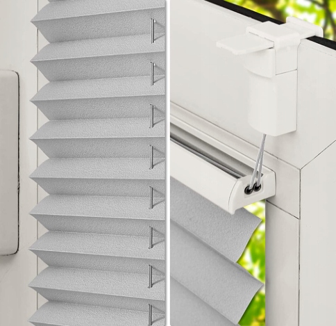 ROLETA PLISOWANA 100x130 cm BEŻOWA BEZINWAZYJNA Marka inna marka