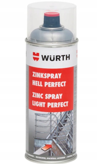 Cynk Jasny Spray Perfect Wurth Spray Cynkowy