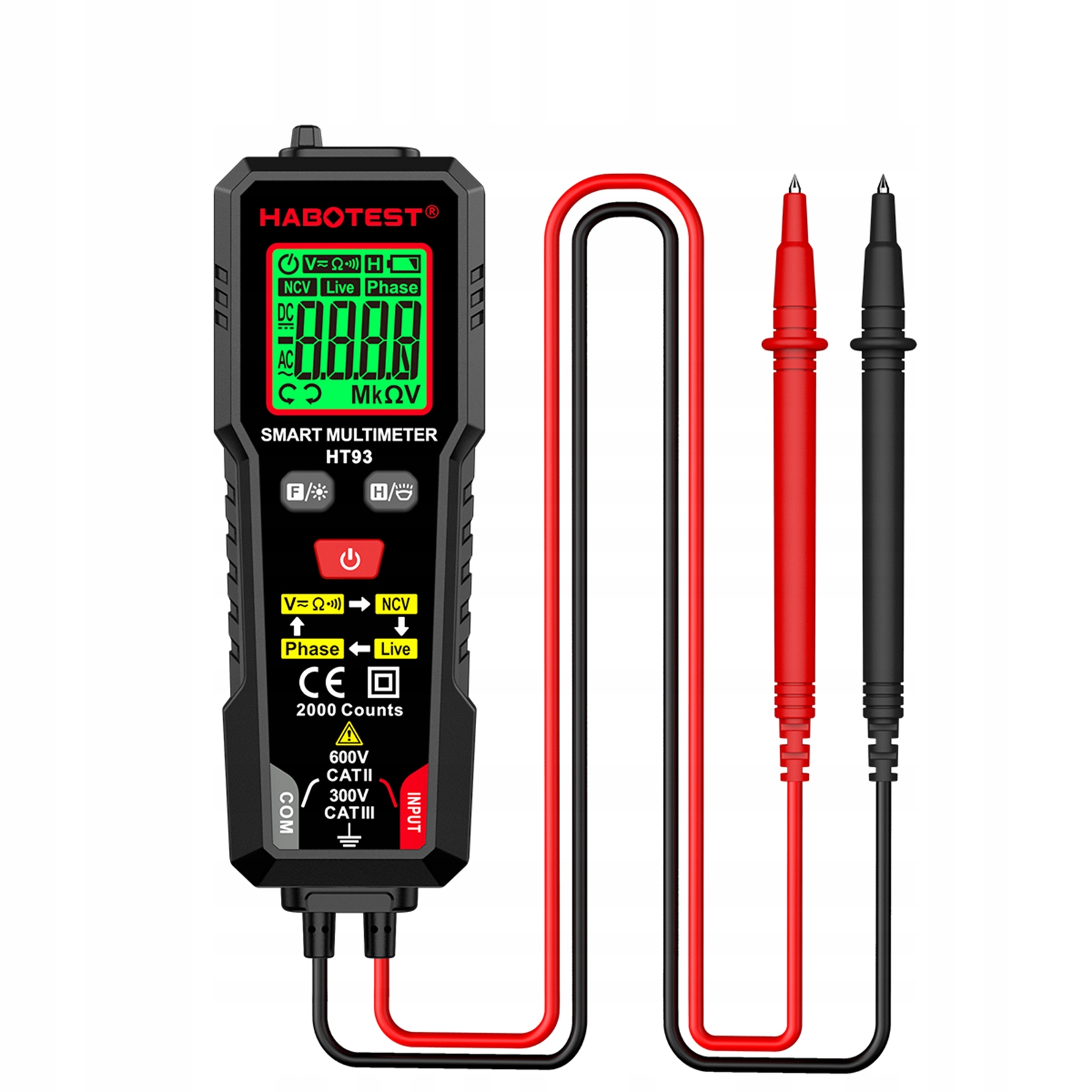 Habotest HT93 Digitálny Multimeter Tester Napätia, 2000 Hodnôt