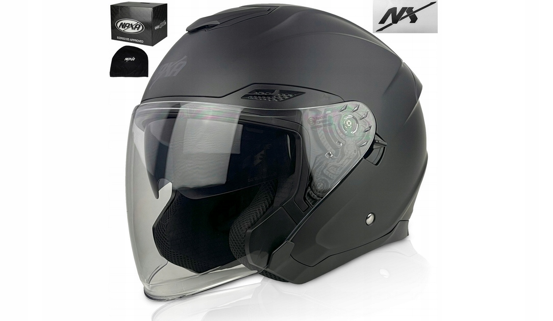 KASK MOTOCYKLOWY OTWARTY NAXA S30 r.XL Z BLENDA