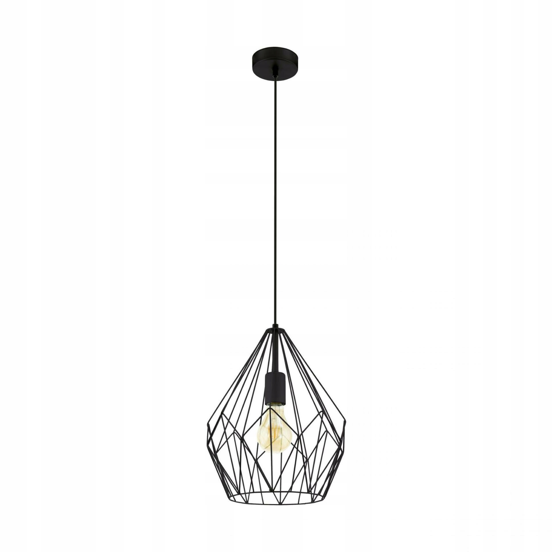 Závesné svietidlo Eglo Carlton čierne E27 60W 310mm