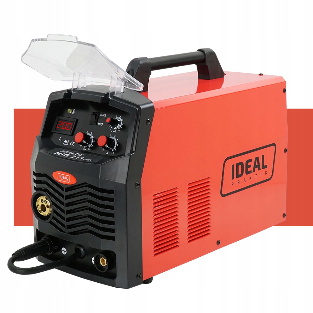 Migomat spawarka 2w1 MIG/MAG 200A FLUX MMA zestaw Model IDEAL PRAKTIK MIG 211 IGBT