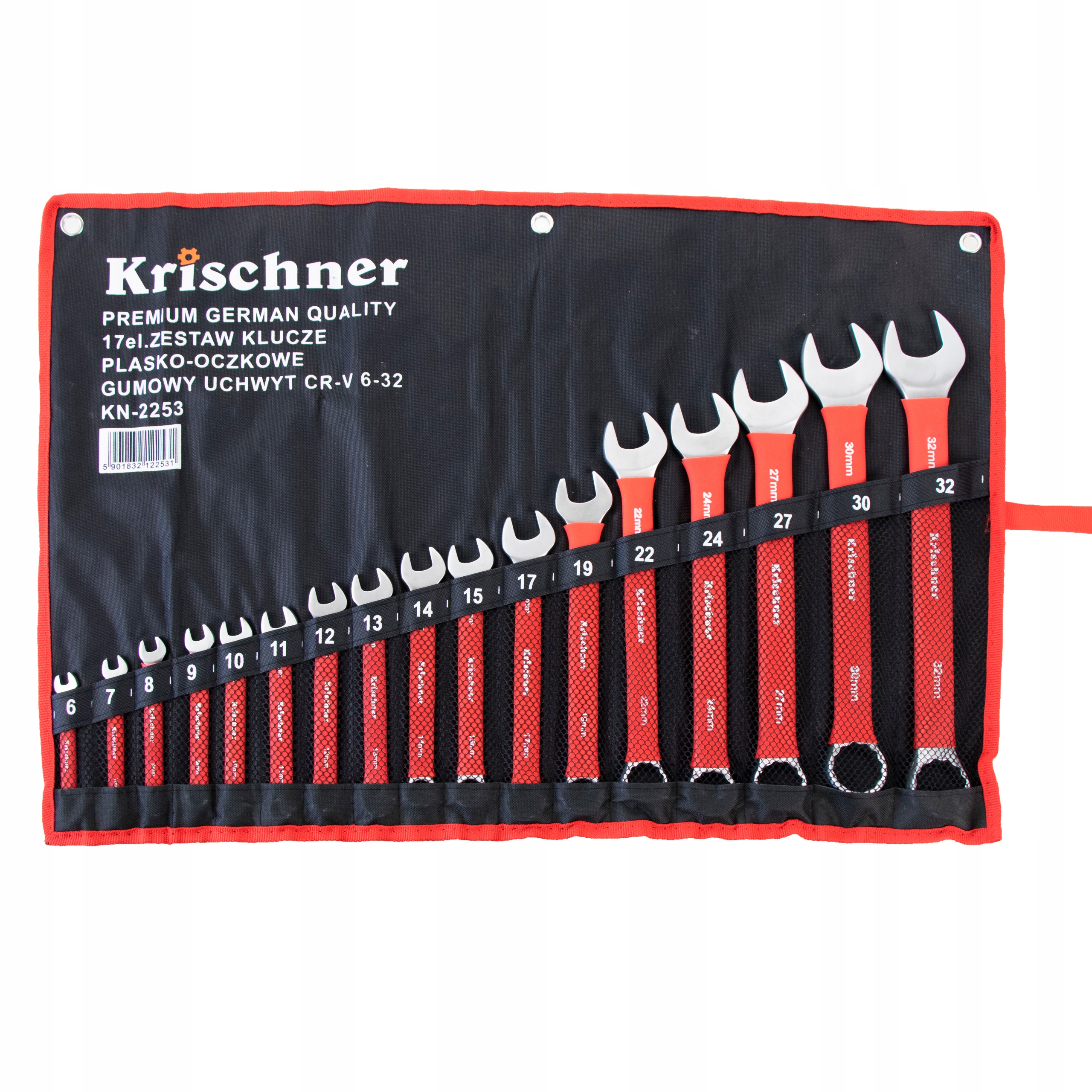 ZESTAW KLUCZY 6 32 PLASKO OCZKOWE ANTYPOSLIZGOWE EAN 5901832122531