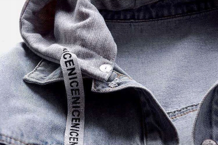 Klasyczna JEANSOWA PARKA KURTKA KATANA Z KAPTUREM DAMSKA XXL Model BC613