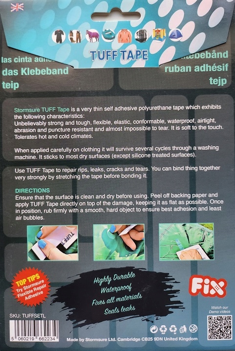 Wodoodporne łatki Stormsure Tuff Tape 12 sztuk Kod producenta TUFFSETL